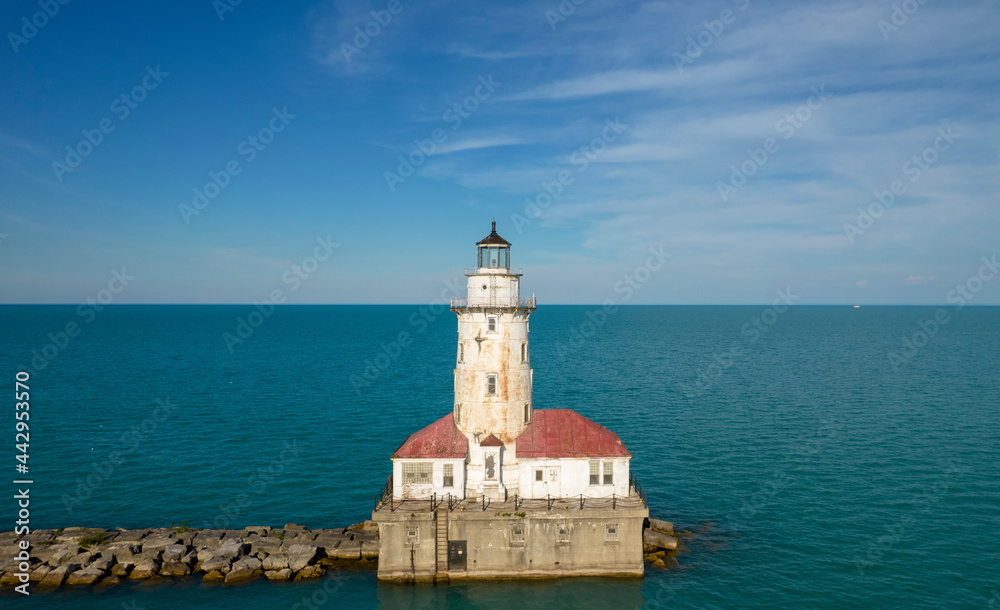 Chicago Harbor Lighthouse, Lighthouse, Abandoned Lighthouse