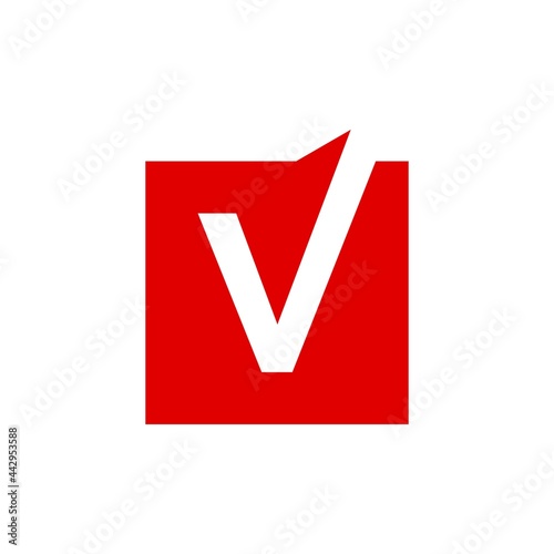 Free Download Initials Letter V with a square. logo design inspiration design - GFXLoad