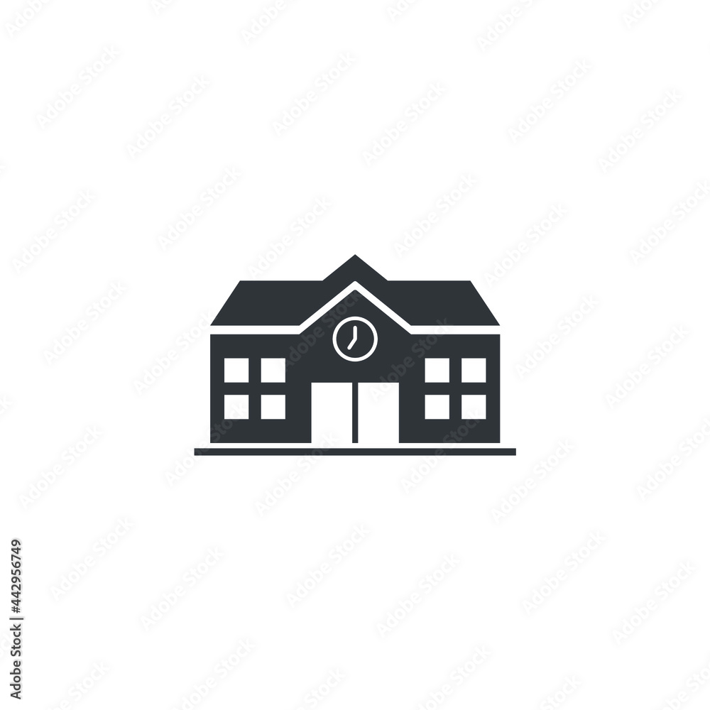 school icon, isolated school sign icon, vector illustration