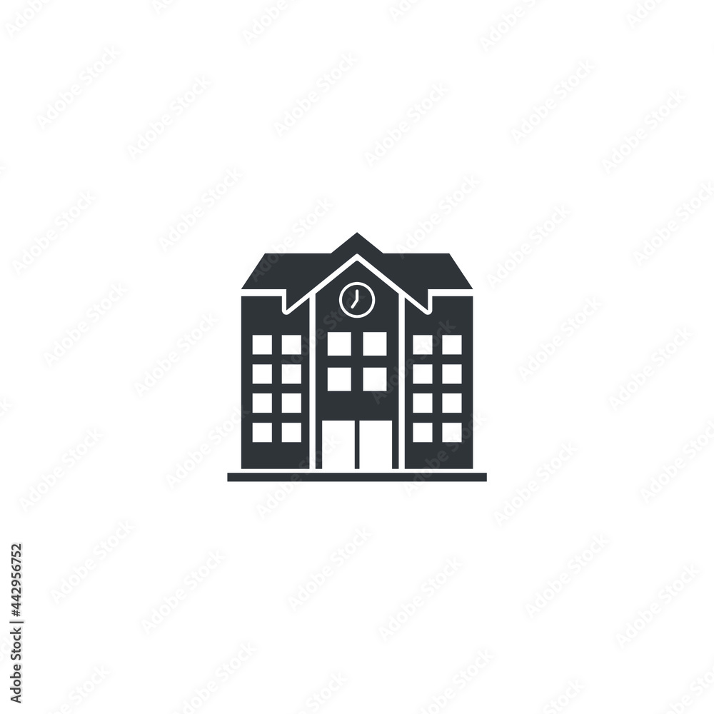 school icon, isolated school sign icon, vector illustration school icon, isolated school sign icon, vector illustration