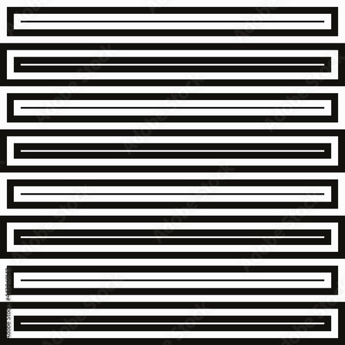 Horizontal black and white layers. Vector.