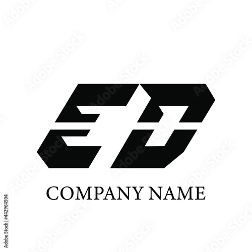  ED Logo Design Vector Template EDLetter Logo Design photo