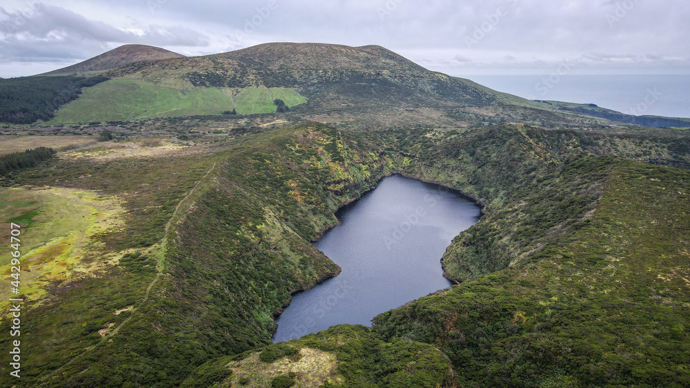The landscape of Flores Island in the Azores