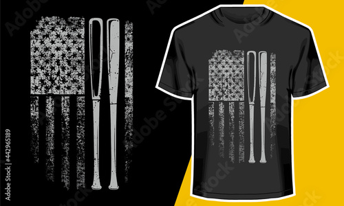 Softball T-shirt Design, T-shirt Design Idea, USA flag t shirt,