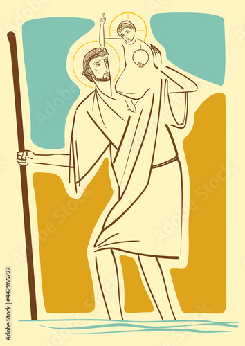 Saint Christopher, the patron saint of travelers photo