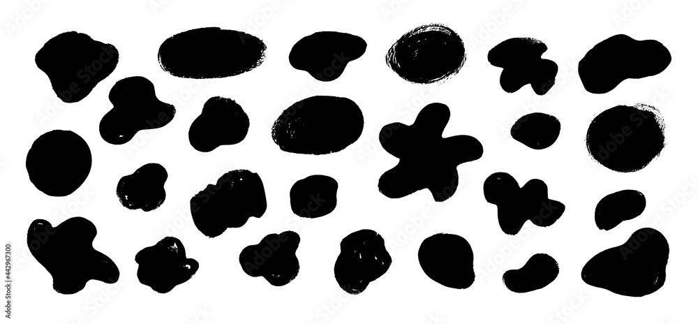 Vector set of hand drawn grunge shapes Vector set of hand drawn grunge shapes