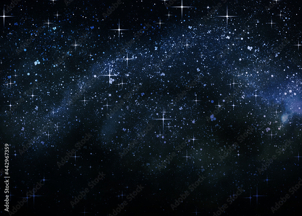 Blue starry space Blue starry space