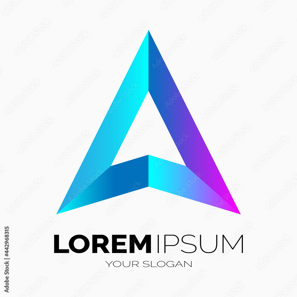 Creative letter A logo design vector template. friendly funny ABC typeface. colorful alphabet design. type character logotype symbol.modern style illustration Creative letter A logo design vector template. friendly funny ABC typeface. colorful alphabet design. type character logotype symbol.modern style illustration