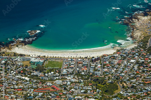View from Table Mountain of Camps Bay Cape Town South Africa