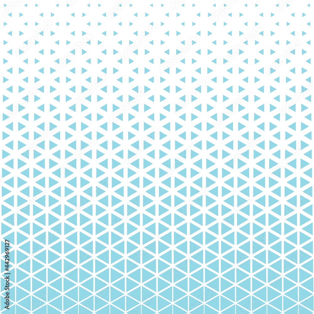 White and blue halftone triangle pattern background. Abstract geometric triangle, halftone. Vector background. White and blue halftone triangle pattern background. Abstract geometric triangle, halftone. Vector background.