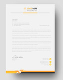 corporate modern business  letterhead design template with yellow color. creative modern letter head design template for your project. letterhead, letter head, simple letterhead design.