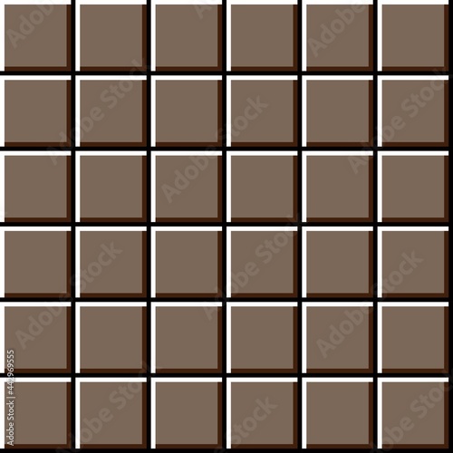 Abstract background seamless pattern. Tiles background. Brown tiles vector texture. Chocolate background.