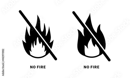 No fire. No flame. Fire forbidden. Illustration vector