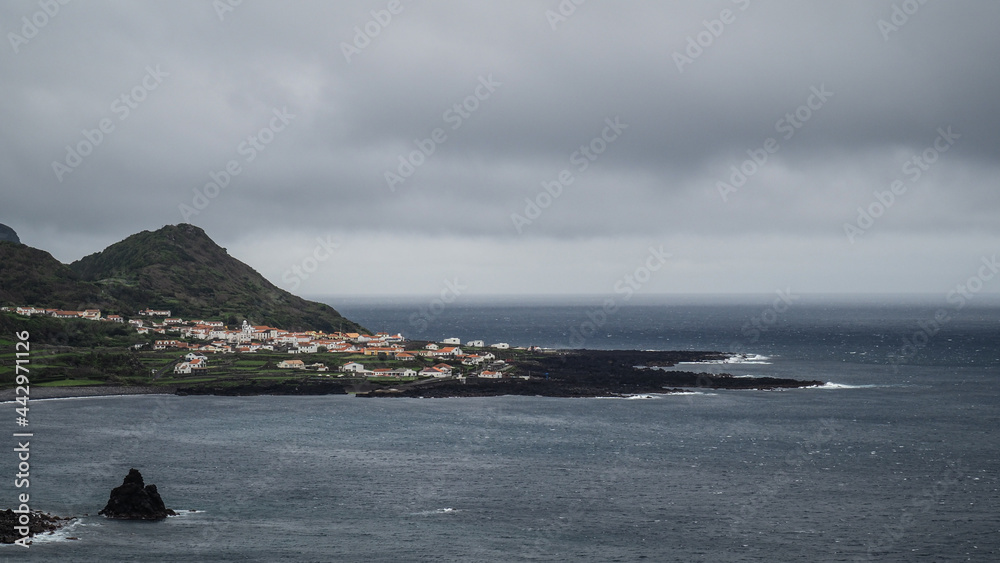 The landscape of Flores Island in the Azores The landscape of Flores Island in the Azores