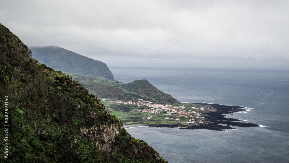The landscape of Flores Island in the Azores