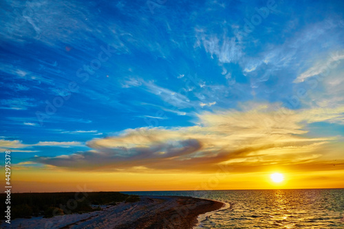 Sunset over the ocean