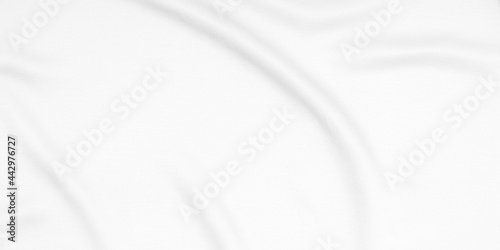 White fabric, White cloth silk soft waves texture background.