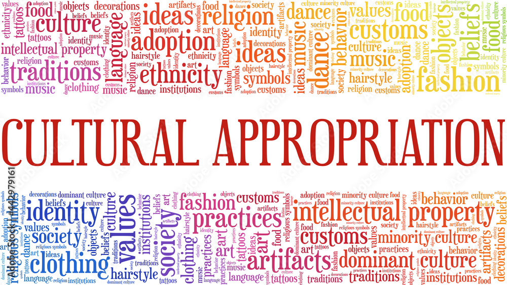 Cultural Appropriation vector illustration word cloud isolated on a ...