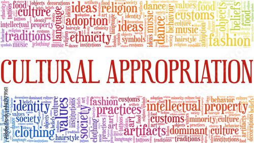 Cultural Appropriation vector illustration word cloud isolated on a white background.