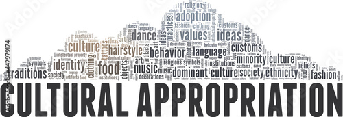 Cultural Appropriation vector illustration word cloud isolated on a white background.