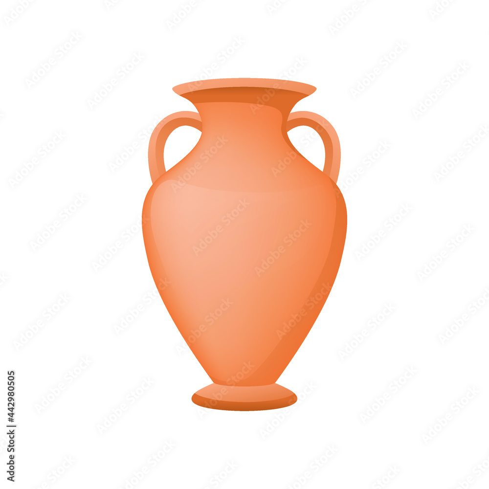 Amphora Emoji Icon Illustration. Ceramic Container Vector Symbol Emoticon Design Vector.
