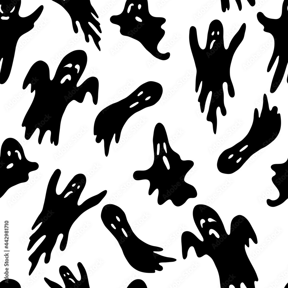 seamless pattern with halloween ghosts seamless pattern with halloween ghosts