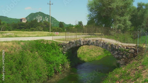 The Zingara bridge crosses the Volturno and connects the two archaeological sites of San VIncenzo al Volturo. photo