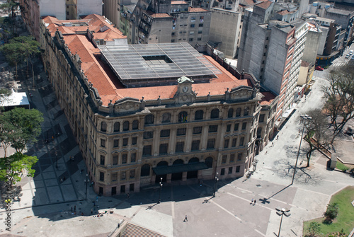 Aerial view of Praça dos Correios (Post Office Square). São Paulo, Brazil photo