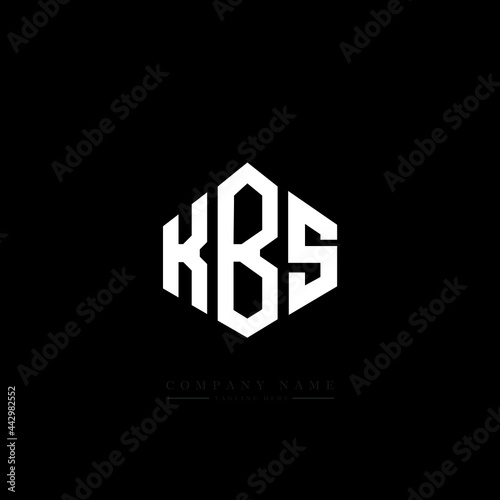 KBS letter logo design with polygon shape. KBS polygon logo monogram. KBS cube logo design. KBS hexagon vector logo template white and black colors. KBS monogram, KBS business and real estate logo. 