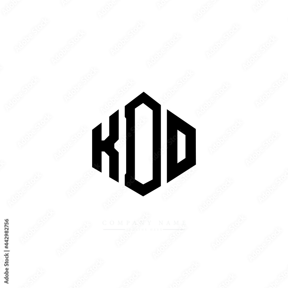 KDO letter logo design with polygon shape. KDO polygon logo monogram. KDO cube logo design. KDO hexagon vector logo template white and black colors. KDO monogram, KDO business and real estate logo. 