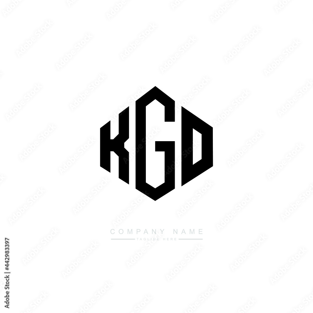 KGO letter logo design with polygon shape. KGO polygon logo monogram. KGO cube logo design. KGO hexagon vector logo template white and black colors. KGO monogram, KGO business and real estate logo. 