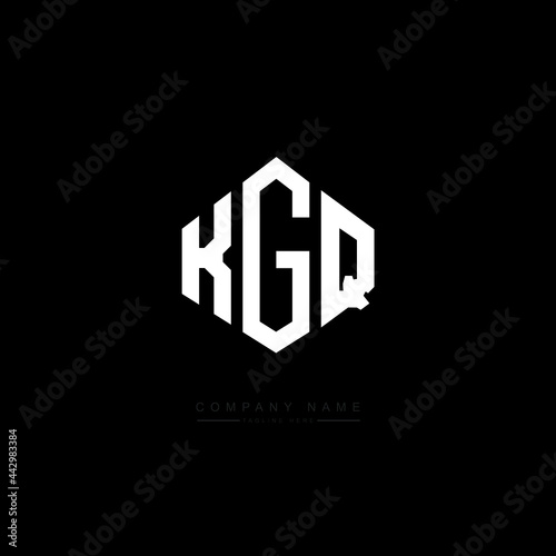 KGQ letter logo design with polygon shape. KGQ polygon logo monogram. KGQ cube logo design. KGQ hexagon vector logo template white and black colors. KGQ monogram, KGQ business and real estate logo. 