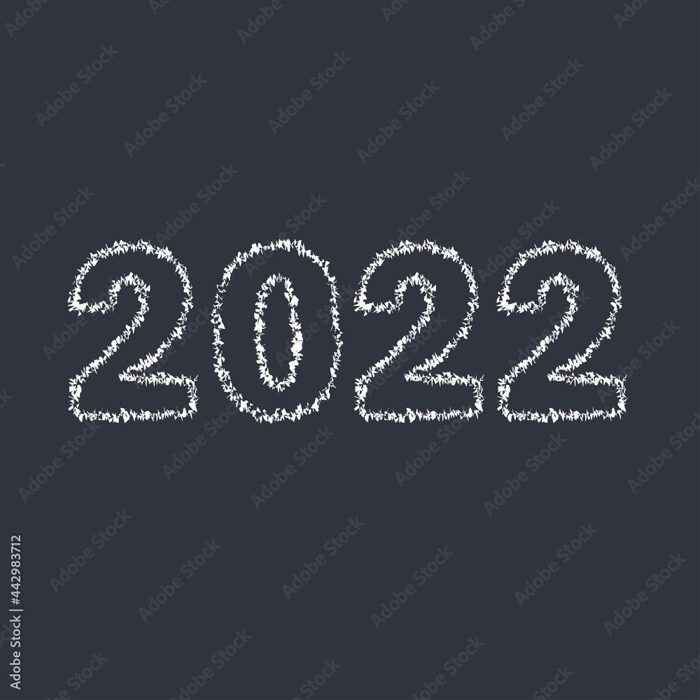 Happy New Year 2022 design for card, stationery, brochure, banner. Numbers isolated on white background. Vector illustration. Happy New Year 2022 design for card, stationery, brochure, banner. Numbers isolated on white background. Vector illustration.