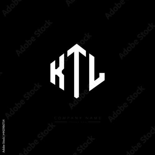 KTL letter logo design with polygon shape. KTL polygon logo monogram. KTL cube logo design. KTL hexagon vector logo template white and black colors. KTL monogram, KTL business and real estate logo. 