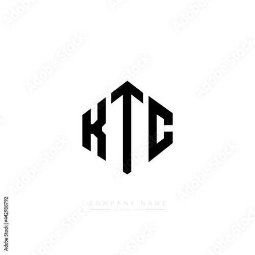 KTC letter logo design with polygon shape. KTC polygon logo monogram. KTC cube logo design. KTC hexagon vector logo template white and black colors. KTC monogram, KTC business and real estate logo. 