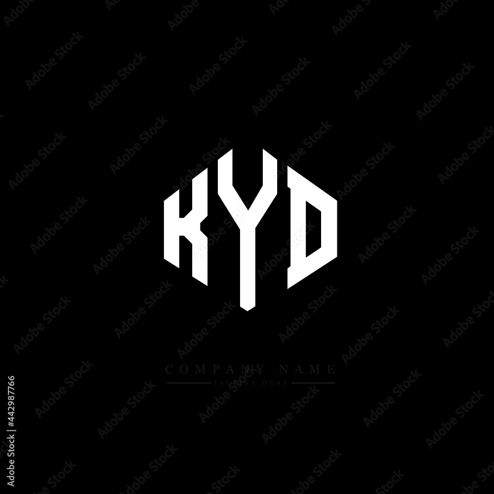 KYD letter logo design with polygon shape. KYD polygon logo monogram. KYD cube logo design. KYD hexagon vector logo template white and black colors. KYD monogram, KYD business and real estate logo. KYD letter logo design with polygon shape. KYD polygon logo monogram. KYD cube logo design. KYD hexagon vector logo template white and black colors. KYD monogram, KYD business and real estate logo.
