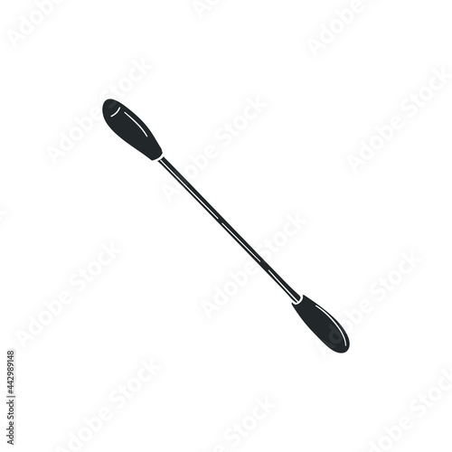 Stick Ears Icon Silhouette Illustration. Personal Care Vector Graphic Pictogram Symbol Clip Art. Doodle Sketch Black Sign.