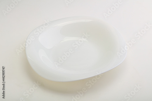 White proclean plate for serving