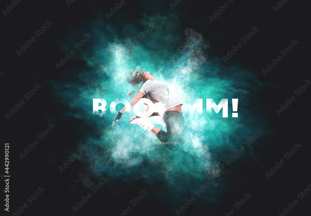 Dust or powder Explosion Effect Stock Template | Adobe Stock
