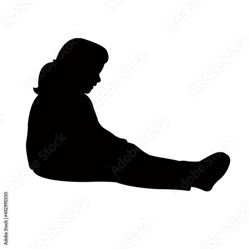 a girl body silhouette vector