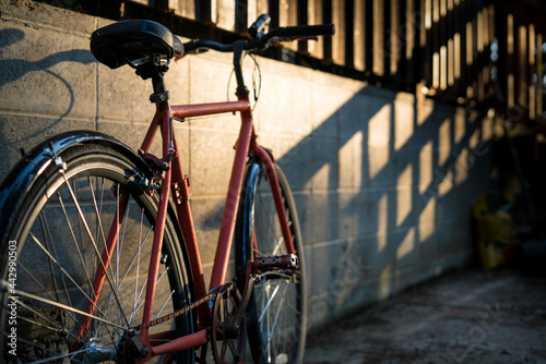 Bike in shadow