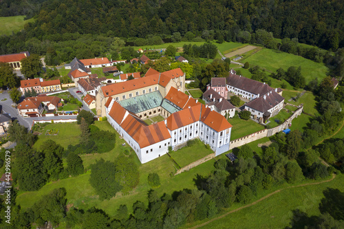 Former Cistercian Monastery Holy Crown of Thorns Sancta Spinea Corona in Zlata Koruna (Golden Crown) in Southern Bohemia. Monastery was founded in 1263. Czech Republic photo