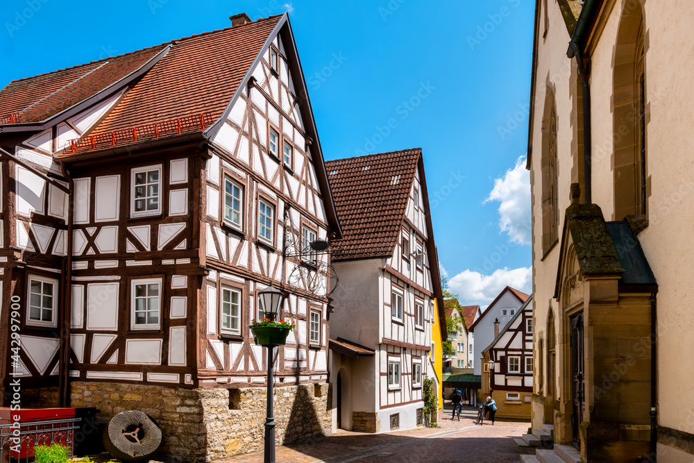 Möckmühl with its historic half-timbered houses