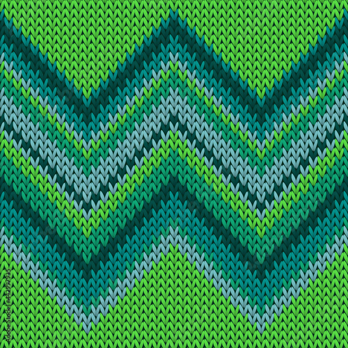 Fluffy zig zal lines knit texture geometric