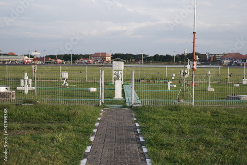 meteorological equipment and sensors placed in a wide and spacious meteorological instrument park. This equipment is used to obtain meteorological and climatological data