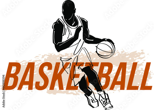 basketball player with ball