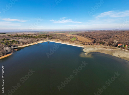 Aerial panorama of The Forty Springs Reservoir, Bulgaria