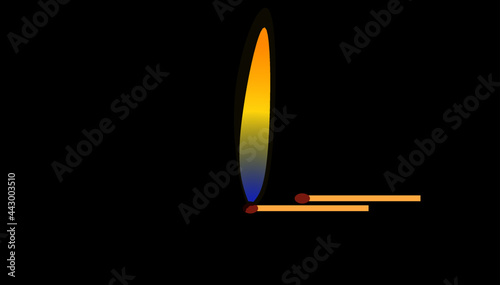 Illustrations of a matches