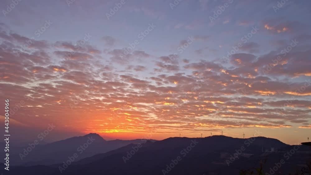 Great view of dark clouds moving quickly over the top of mountain, time-lapse Great view of dark clouds moving quickly over the top of mountain, time-lapse