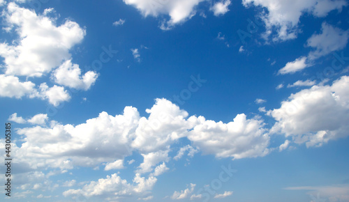 Photography Blue sky background with tiny clouds